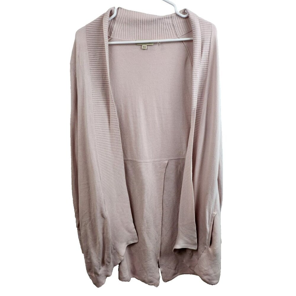 Repeat Womens Longline Cardigan Small Blush Pink Open Front Cottagecore